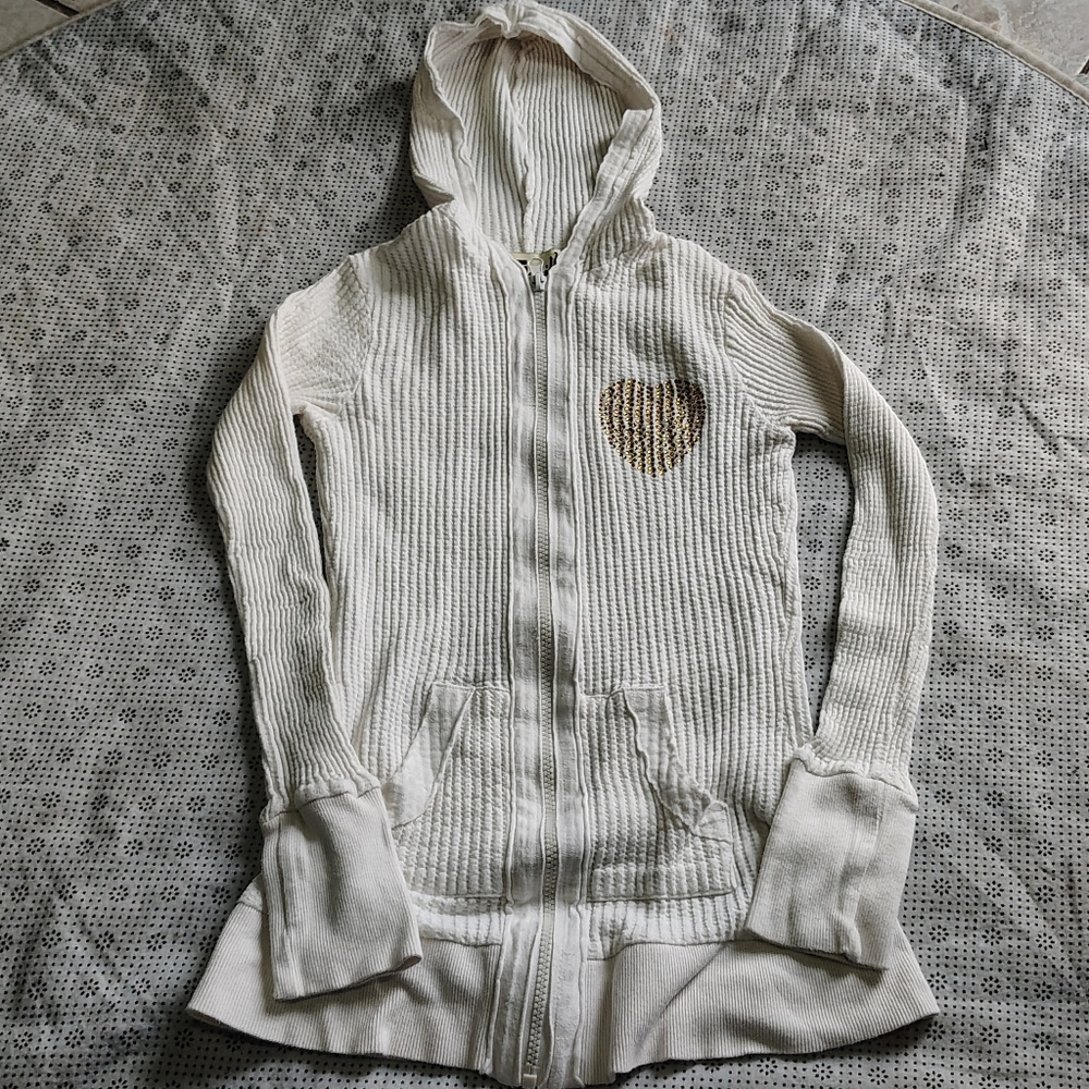 Thrill Cream Ribbed Knit Pullover Sweater